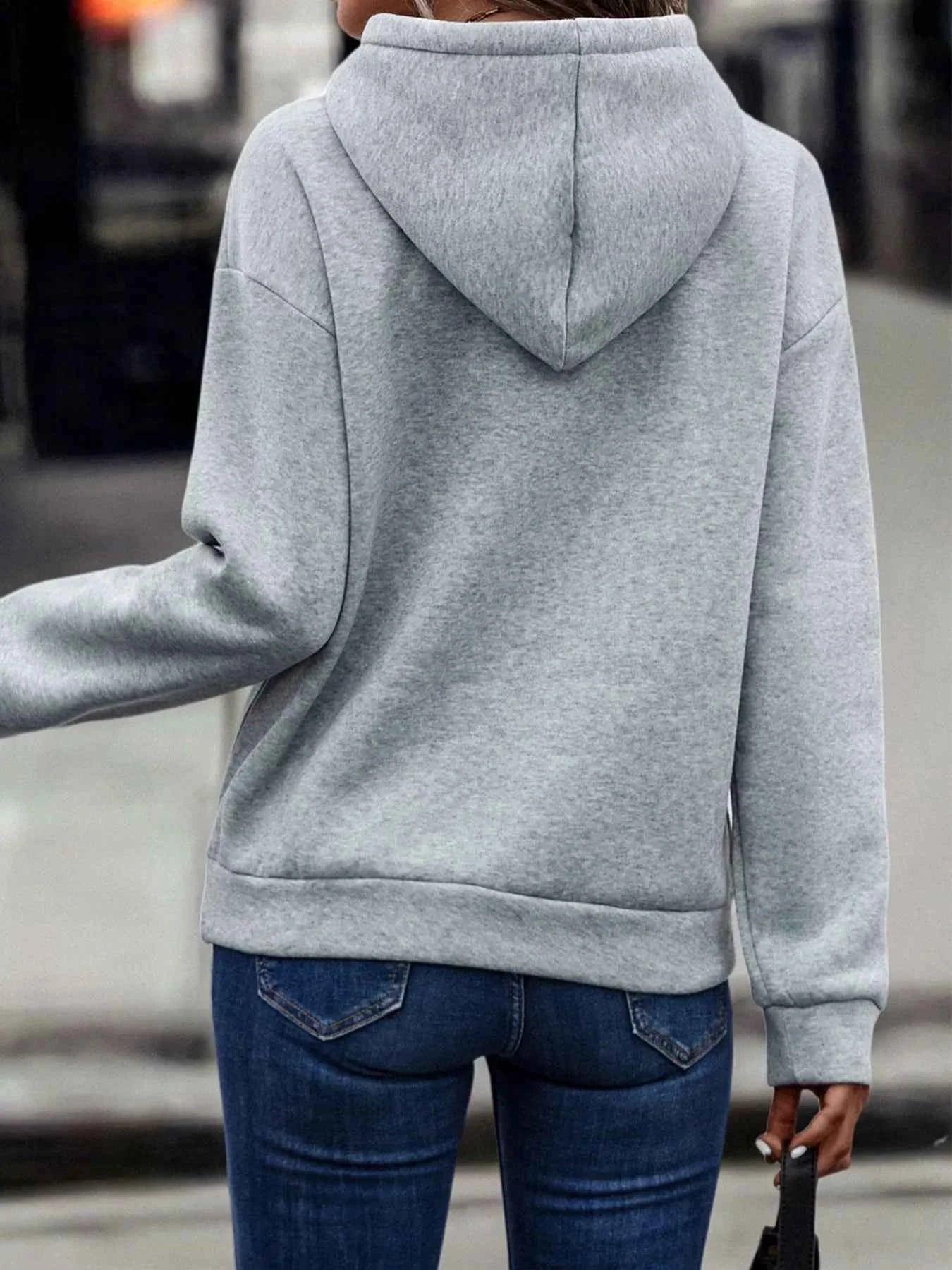 Fringe Detail Long Sleeve Drawstring Hoodie b65311bf-b8ee-45d2-a06d-82398703550c-Max-Origin