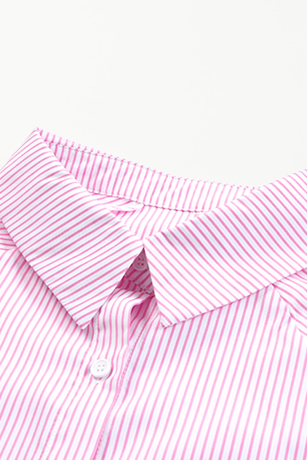 Pink Striped Pocket Button Up Plus Size Shirt b65ba950818cbb62