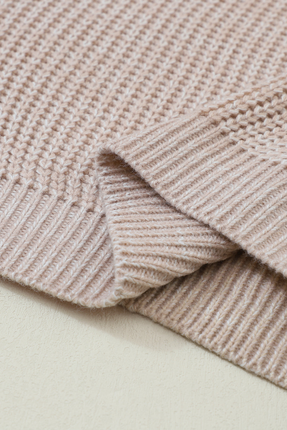 Parchment Chunky Knit Sleeve Drop Shoulder Sweater b67c9e893cb81d42