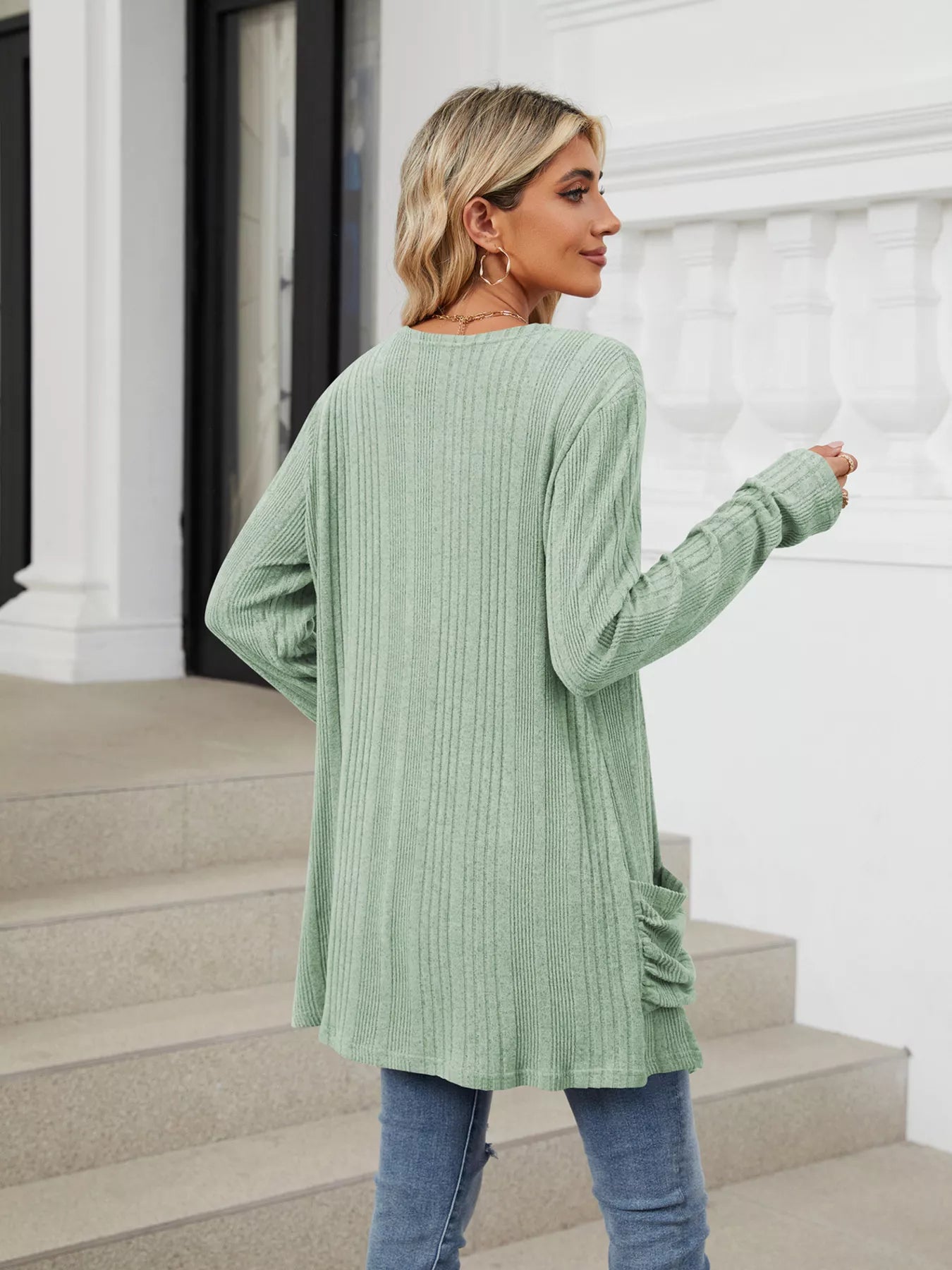 Open Front Long Cardigan b6a8f035f539444097b573060a7ac5f9-Max-Origin