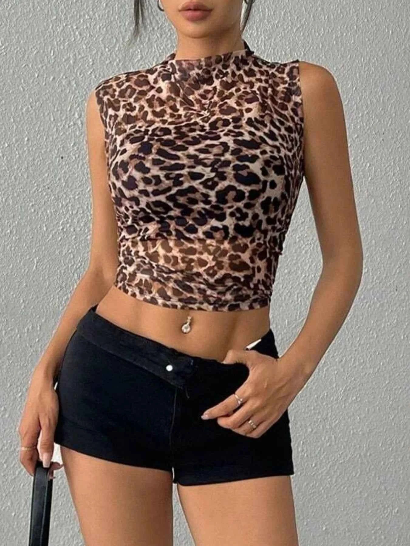 Leopard Sleeveless Mock Neck Crop Top b70e2bbe-faac-46da-b810-0d793718ad5a-Max-Origin