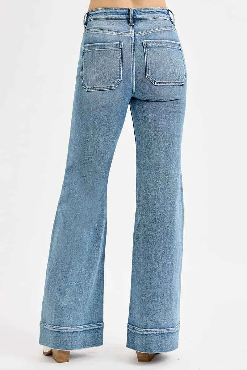 RISEN Full Size High Rise Wide Flare Patch Pocket Jeans Plus Size b761e2be89b84a59baa631d1c5f5114e-Max-Origin