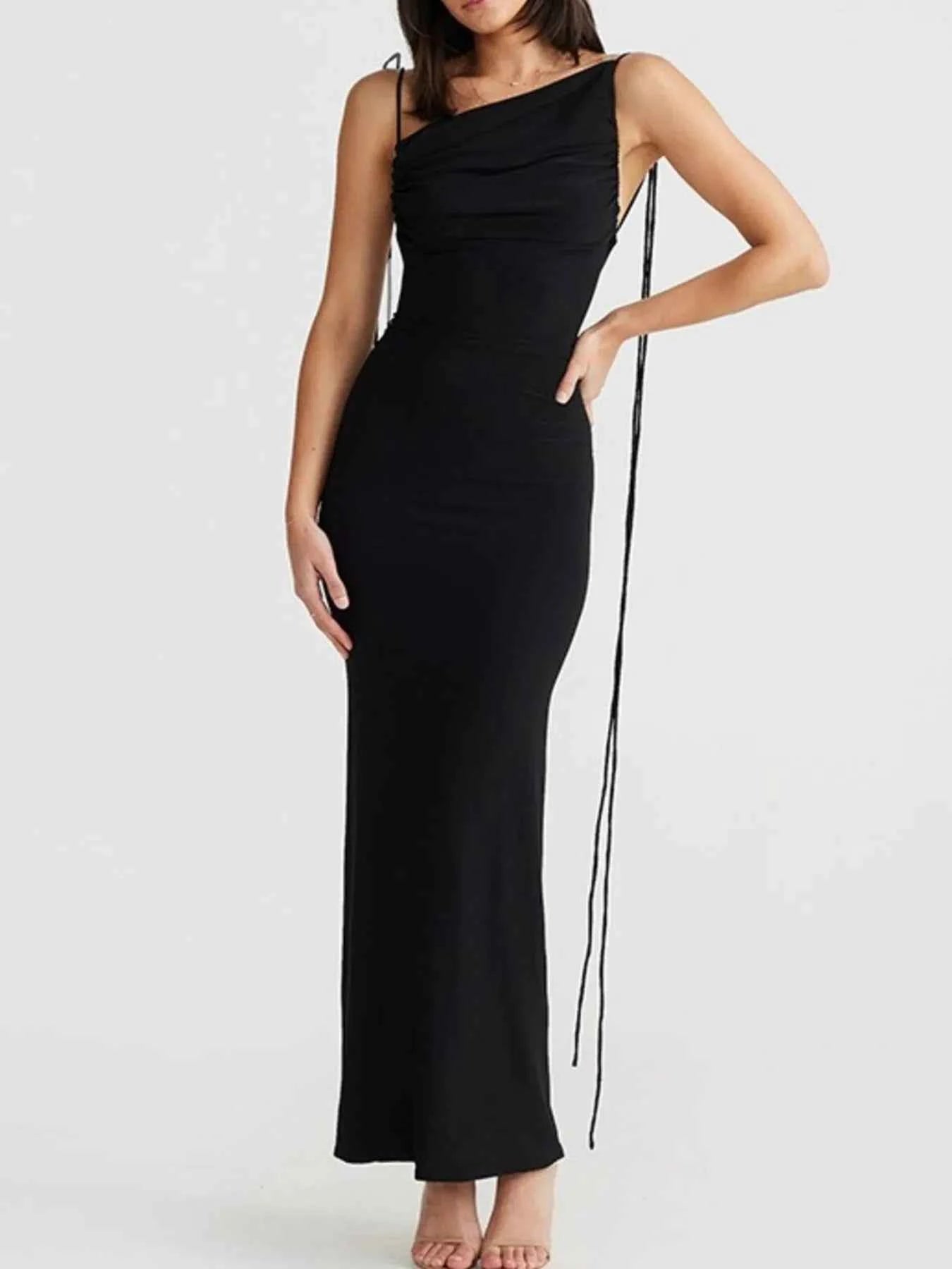 Backless Slit Sleeveless Bodycon Maxi Dress Black b77f9f2b-abc9-4b3b-92ac-5a06e42e2fe8-Max-Origin