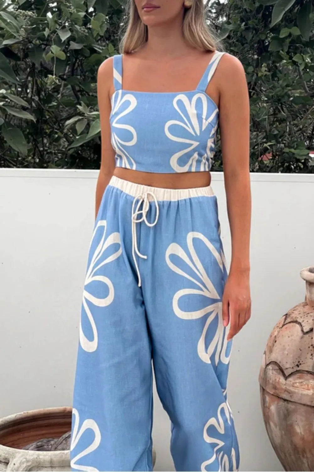 Smocked Square Neck Cami and Pants Set b7ee5ae5-a337-438f-b8a9-0f15edf95610-Max-Origin