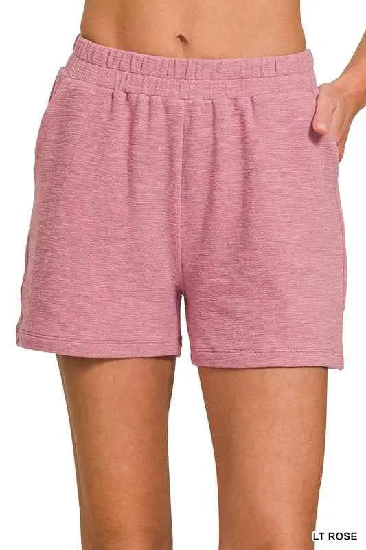 Zenana Cotton Slub Short Pants LT ROSE b81324fd9f114506a5a246d7e4b99324-Max-Origin