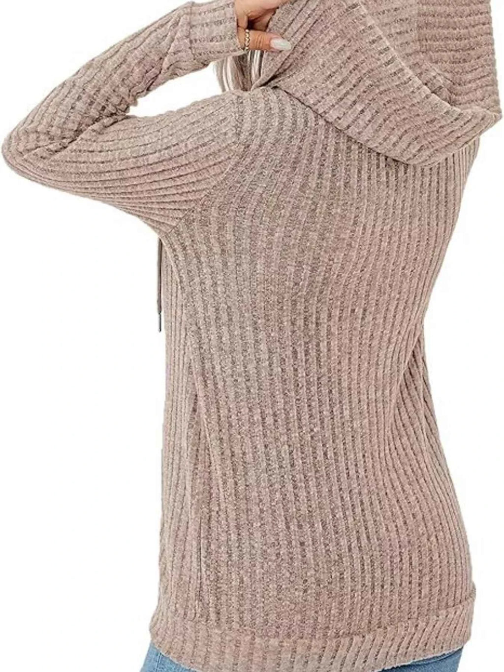 Ribbed Zip Up Hooded Outerwear b869c85cbcb74bfea473aabf2ff6021c-Max-Origin