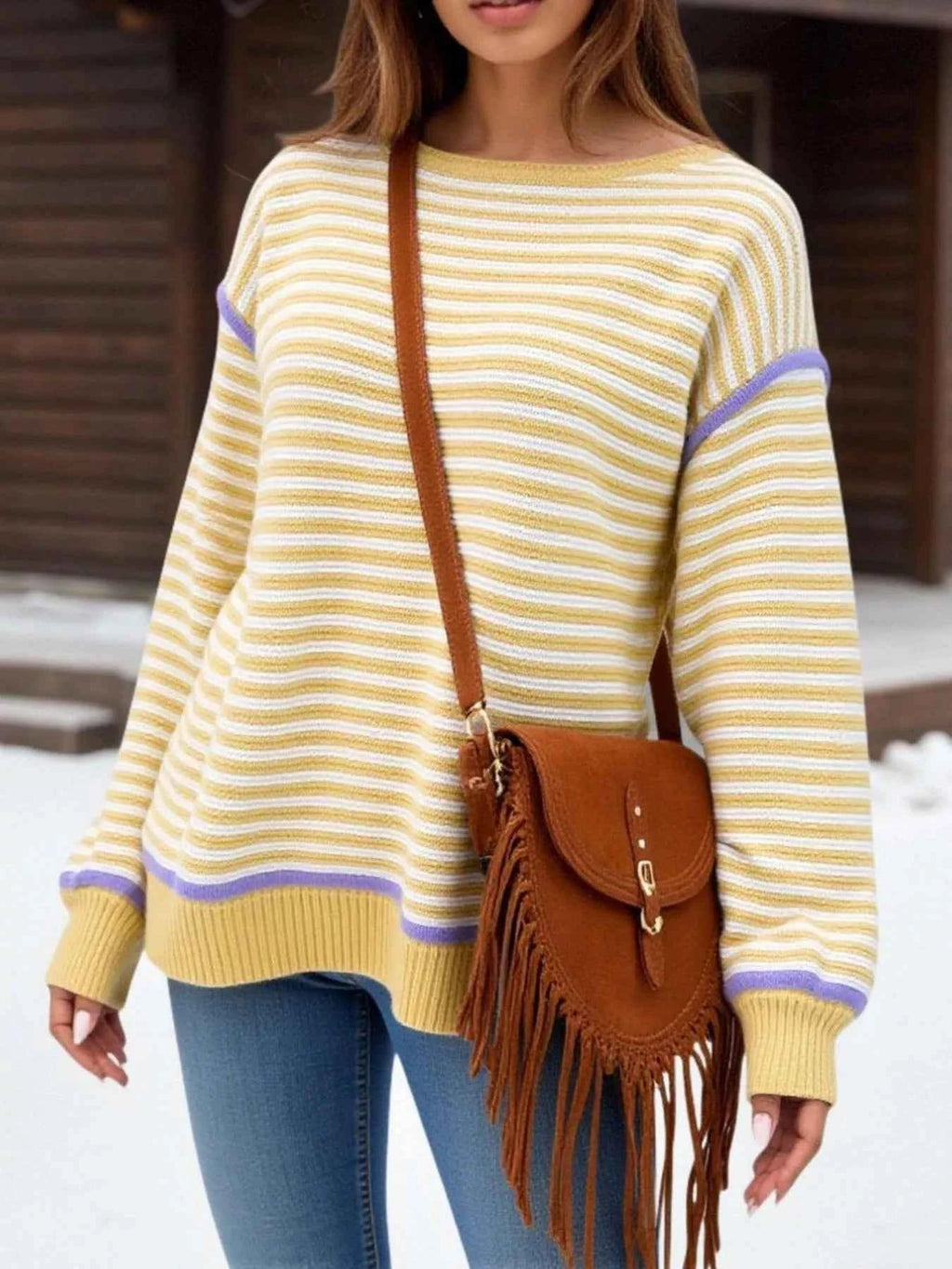 Striped Round Neck Long Sleeve Sweater b89bdf61-b974-4c1b-97a3-5c6b931707d4-Max-Origin