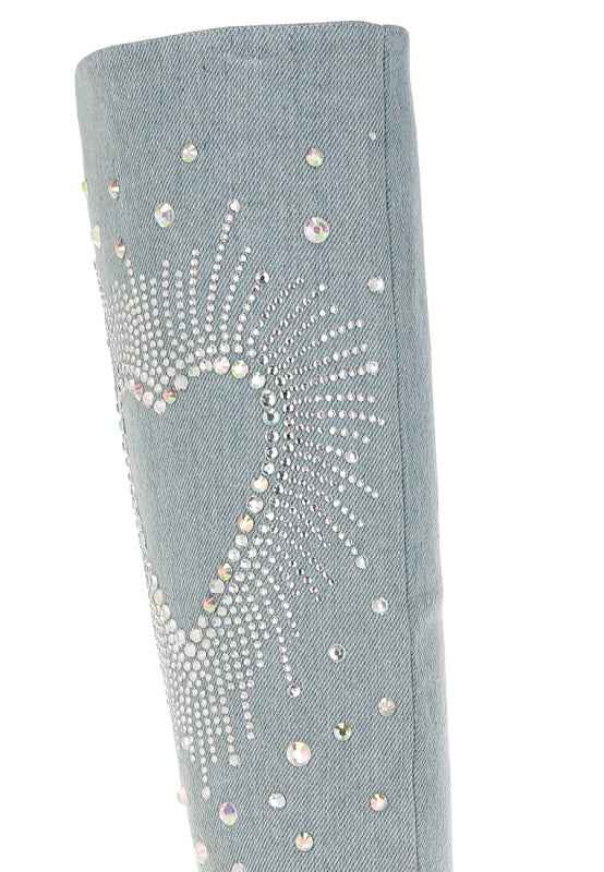Coastra Rhinestone Embellished Stiletto Boots ba3b2205-2b24-4122-b029-4bb4ebd9209a