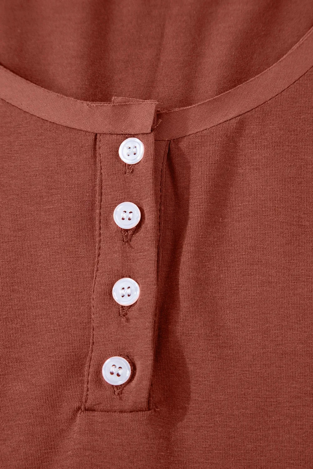 Short Sleeve U Neck Buttons Splicing Ruffle Blouse bae37950-86ac-45c6-aa9e-bcbf52cea51d-Max-Origin