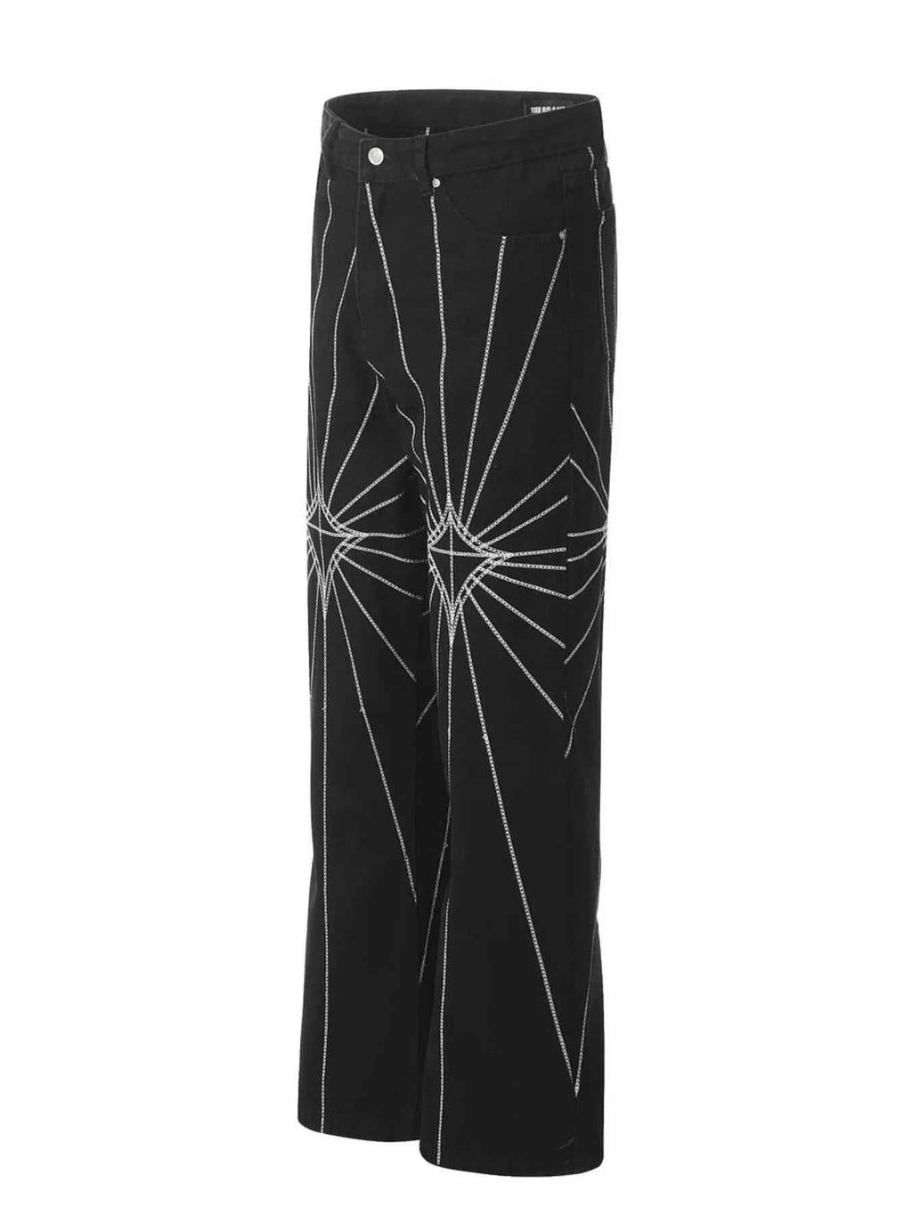 Men's Spider Web Embroidered Flared Jeans bb37d90c645f425585ea662085365732-Max-Origin