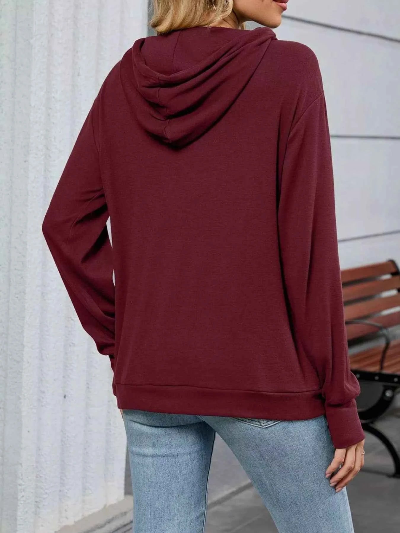 Letter Drawstring Long Sleeve Hoodie bbbd48b6-08fc-4cdf-91aa-b0194993e1c4-Max-Origin