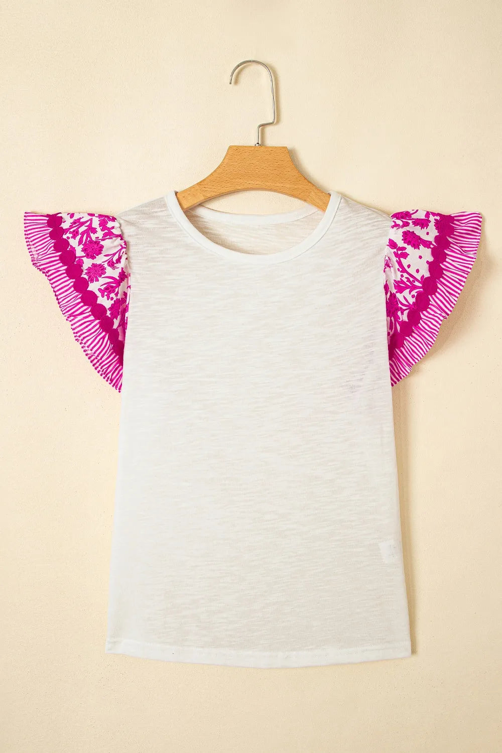 Ruffled Round Neck Cap Sleeve Blouse bbfbbc9e-a028-4c17-8185-60ae5fcc24f6-Max-Origin