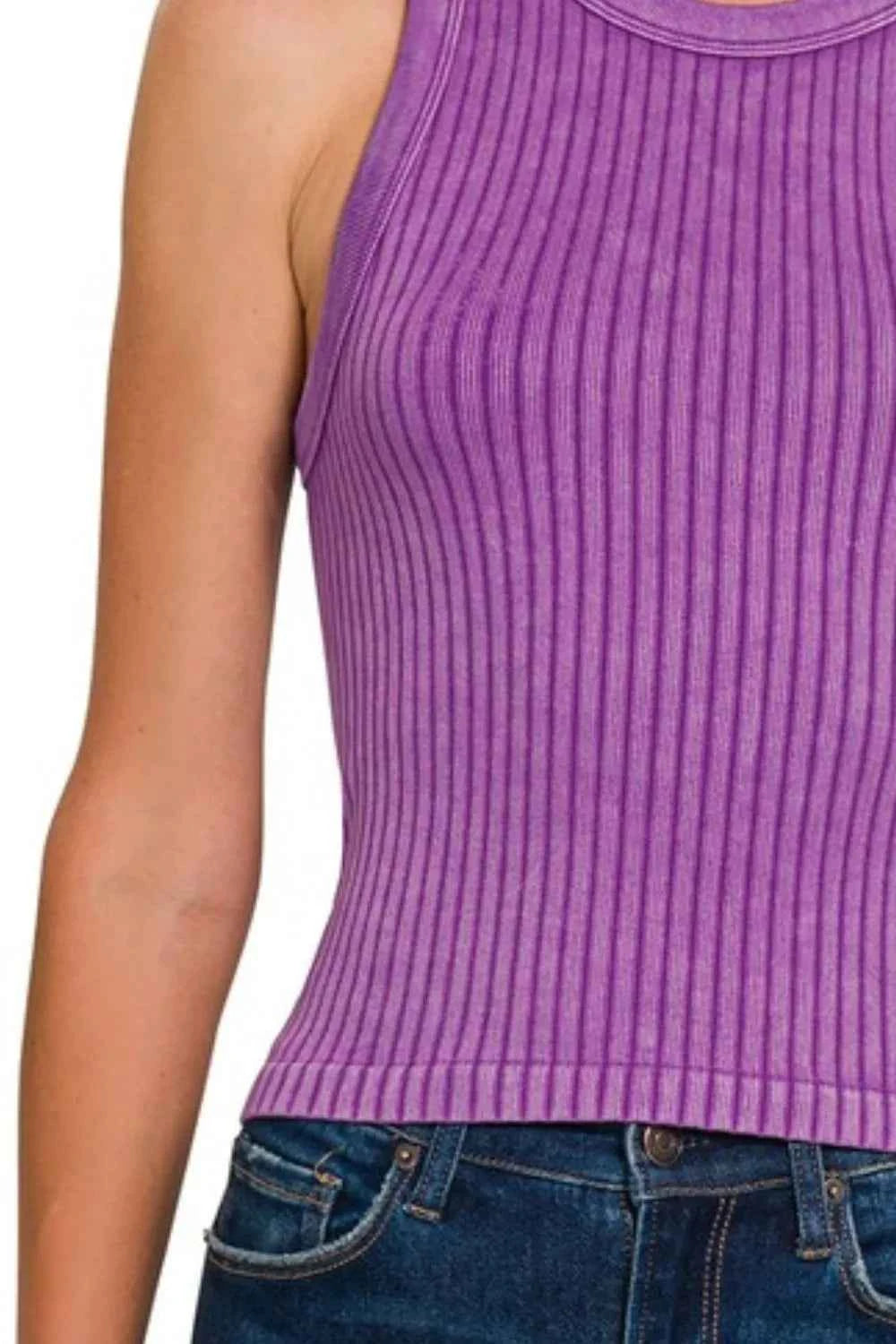 Zenana Ribbed Washed Seamless Tank Top bc78a49d-dc36-4916-99fc-6e1e41b1605e-Max-Origin