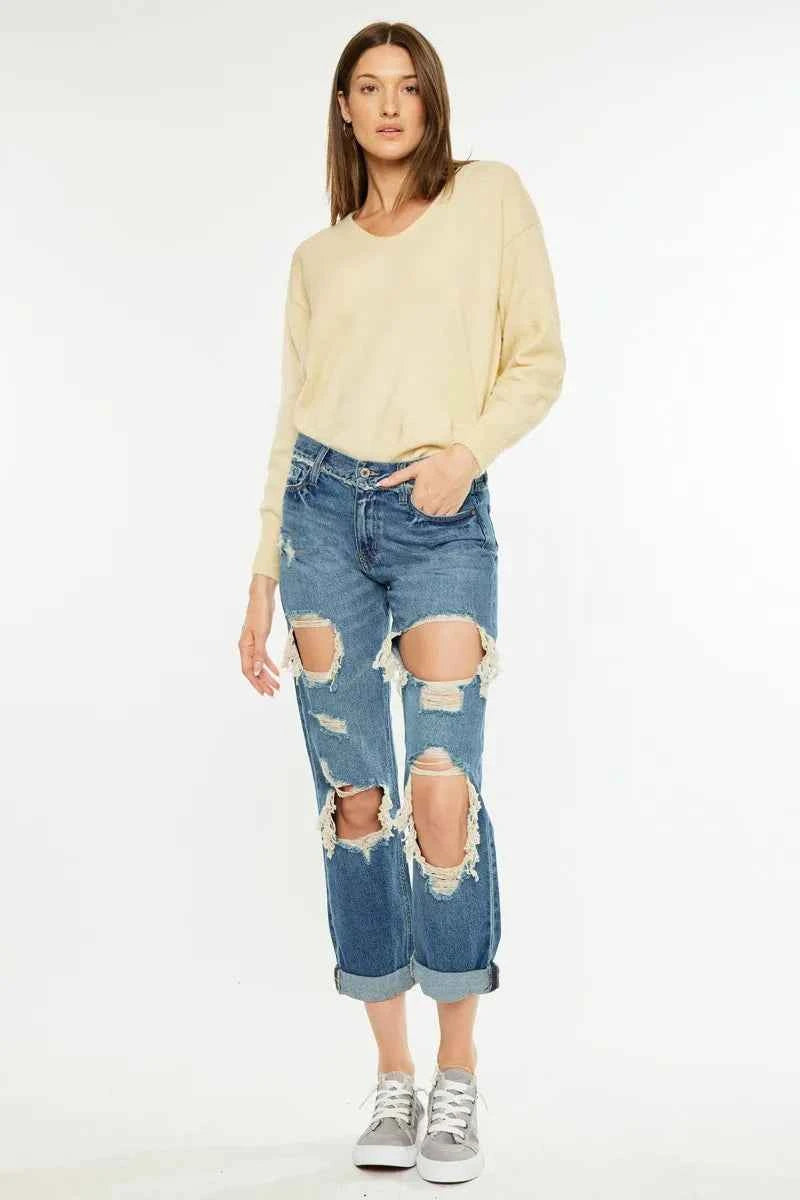 Kancan Distressed Mid Rise True Boyfriend Jeans bc859ab52b5541169e67403e5e3b2681-Max-Origin