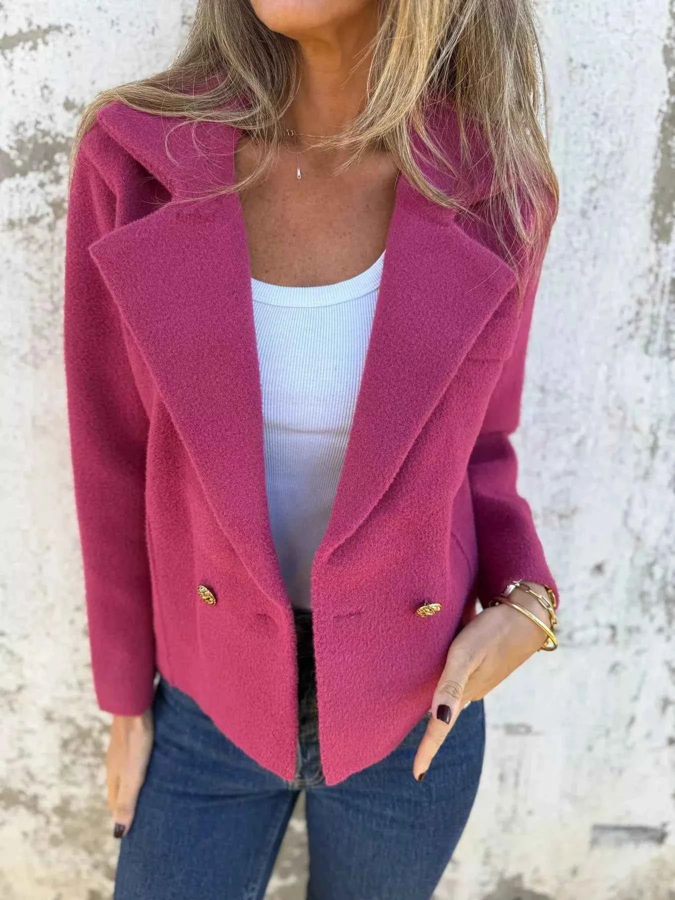Full Size Double-Breasted Lapel Collar Blazer Plus Size Purple bca2f1adef8241b098dd233272efd463-Max-Origin