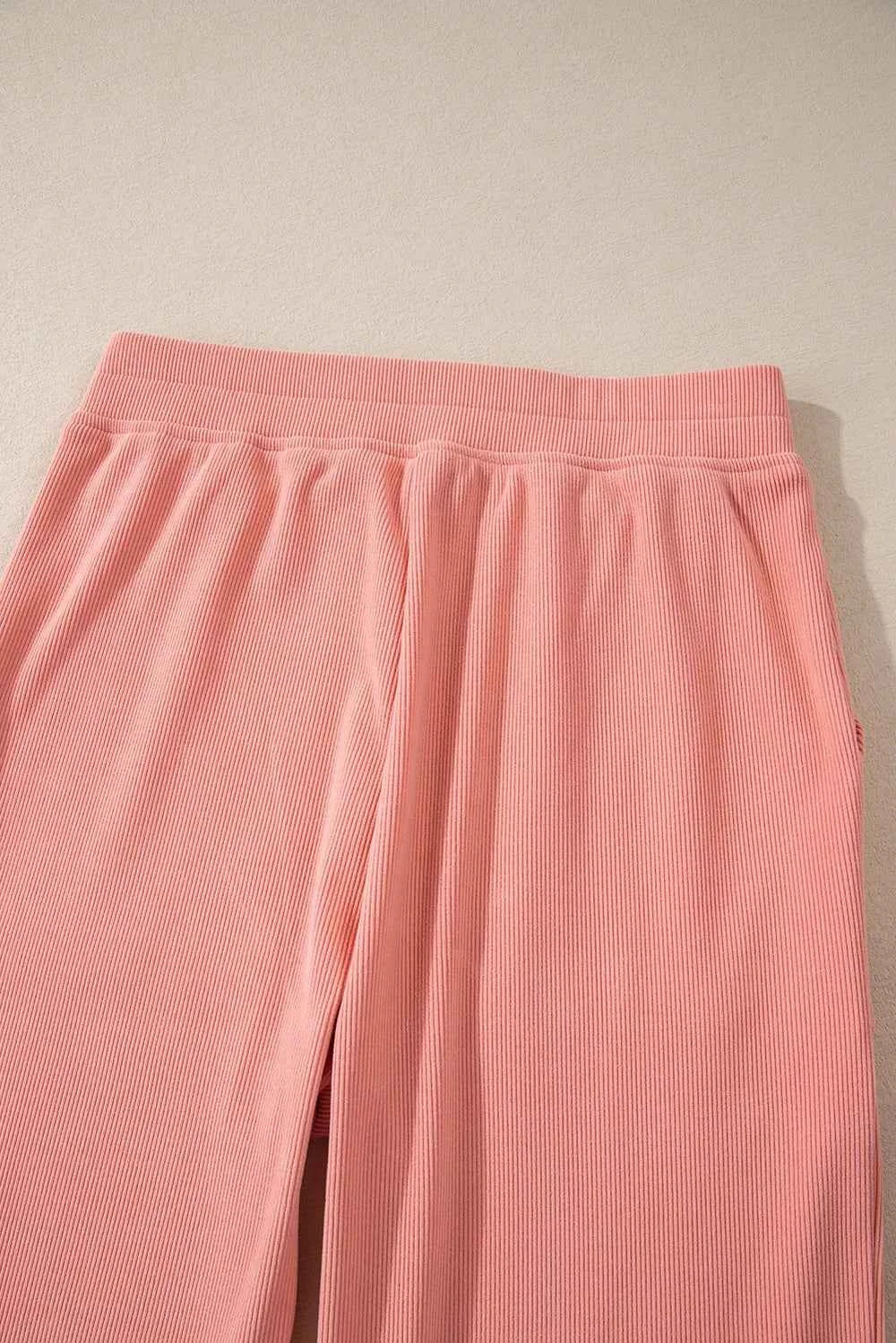 Round Neck Long Sleeve Top and Pants Set bcb618e064854a598a9305a4ca3ce4d7-Max