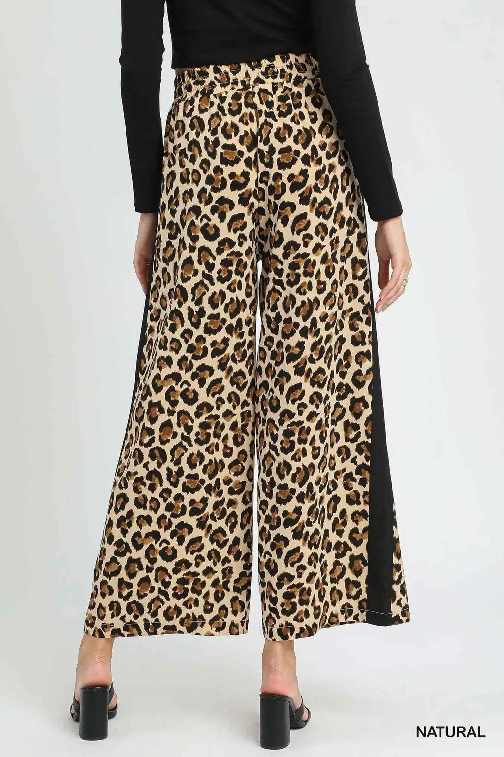 Umgee Leopard Print Wide-Leg Drawstring Pants bcdeac81-1371-41ba-a9a3-1a64ceefbd65-Max-Origin