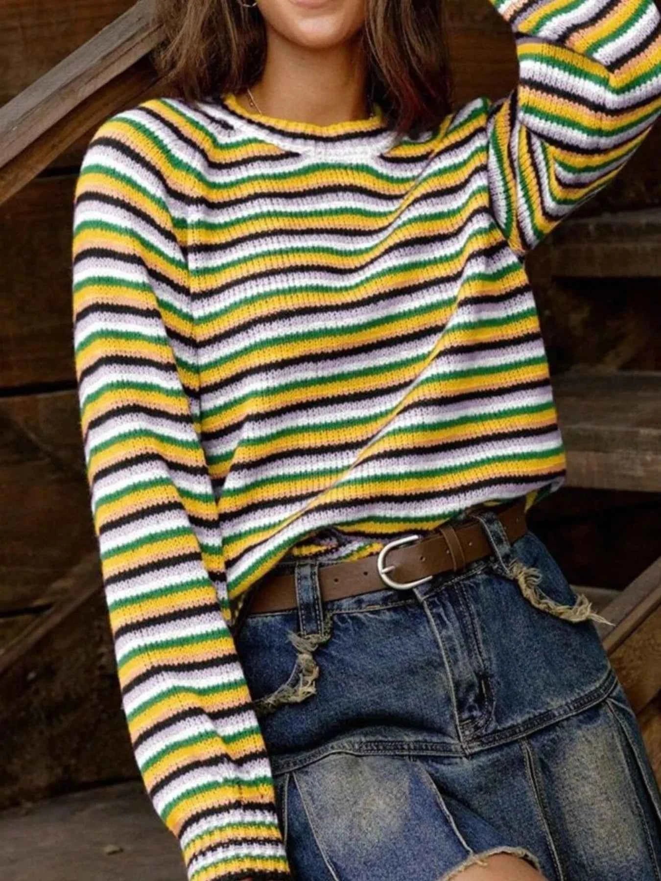 Rainbow Striped Pullover Sweater bd1cd568-c0ac-448a-90c6-2d253daf509c-Max-Origin