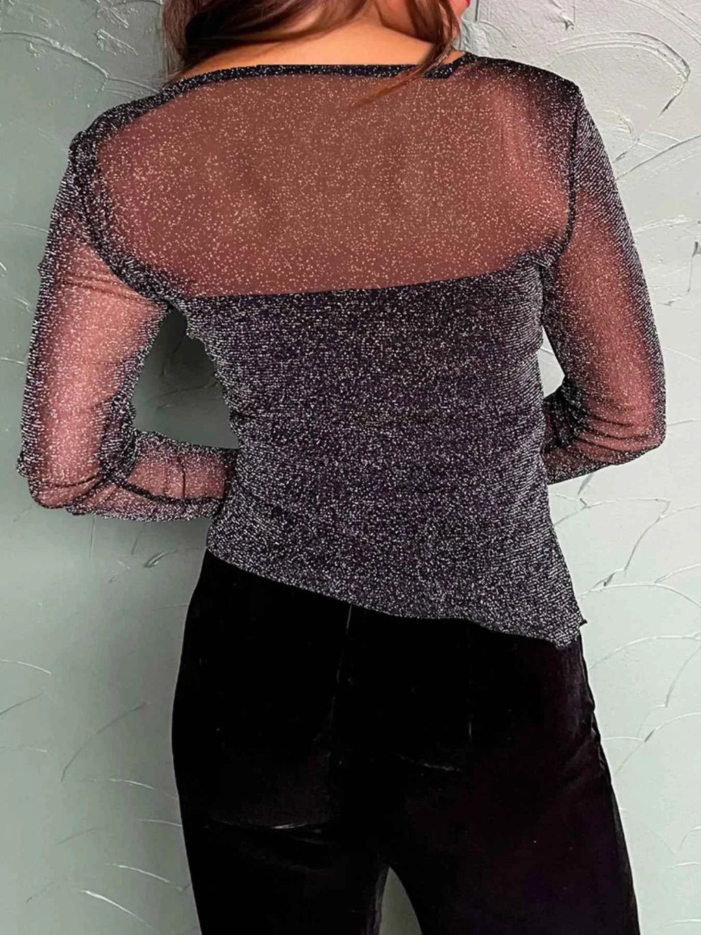 Metallic Glitter Mesh Long Sleeve Top bd59fbcb-258e-472f-acbc-79ffbf9f61fe-Max-Origin