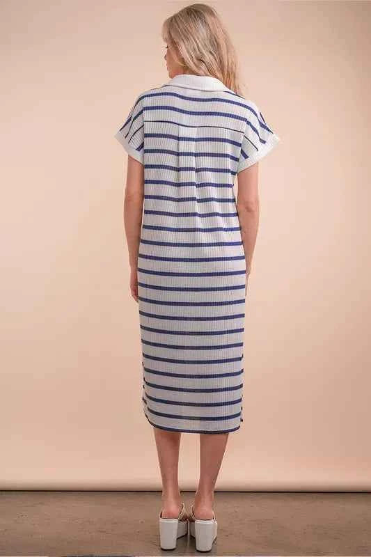 VERY J Oversized Collared Striped Knit Midi Dress bd90e00d5956461abf5d45c10e43d849-Max-Origin