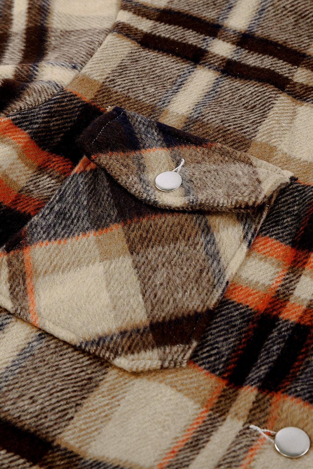 Red Plaid Button Front Pocket Shirt Shacket bda82cc831bc39f4