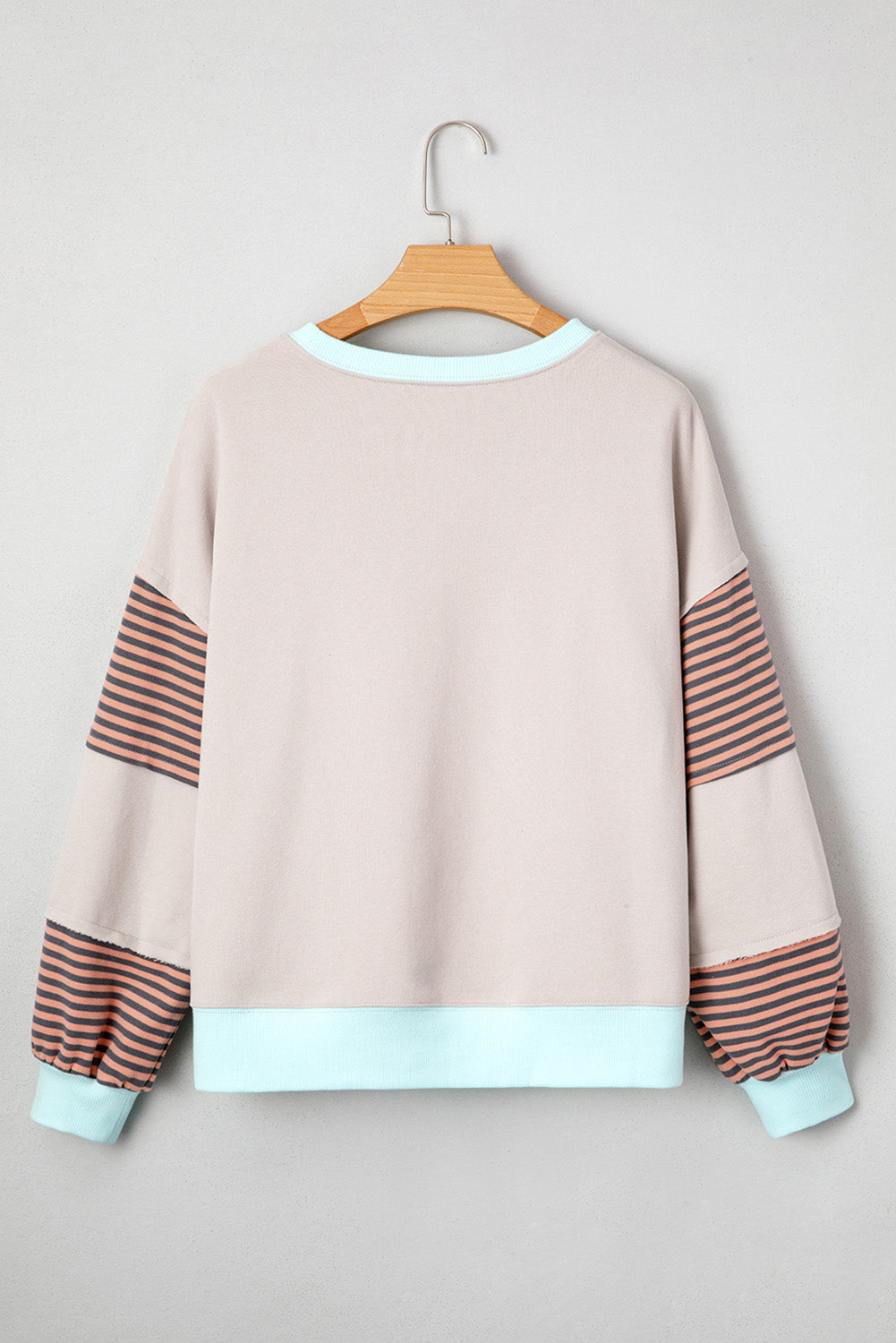 Jet Stream Colorblock Patchwork Striped Sleeve Sweatshirt bdd0760d2aa7e6d9