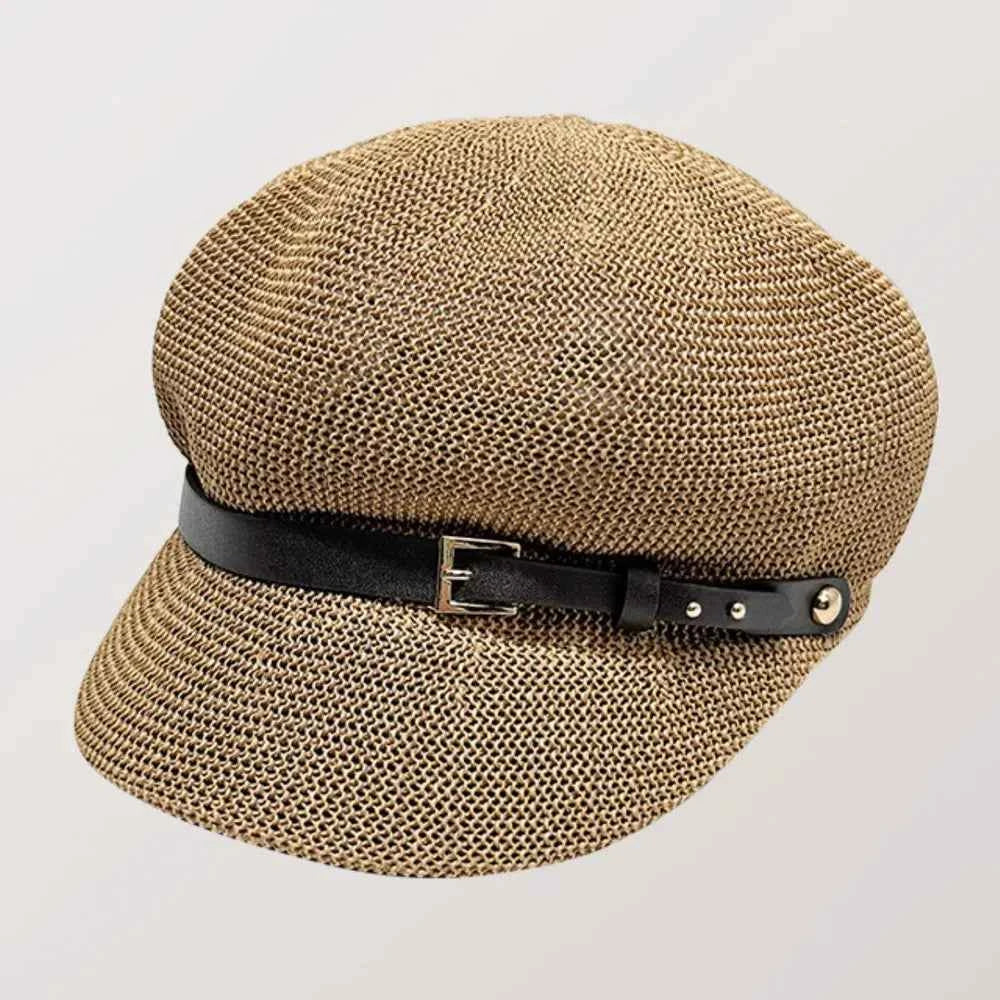 Straw Woven Buckle Hat bdf1bef2-e073-495c-b364-ca4545525191-Max
