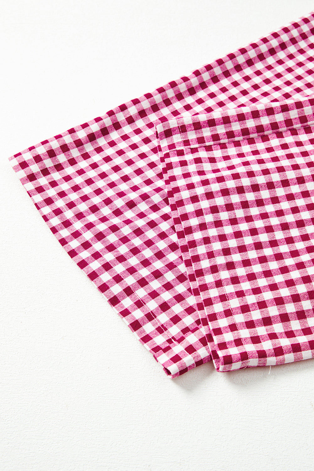Fiery Red Gingham Casual Loose Pants bdfd592aee4cdd65
