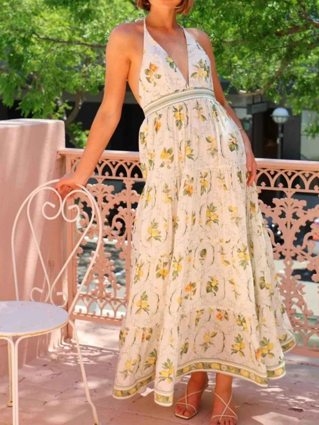 Printed Halter Neck Maxi Cami Dress be10fdeb-a26b-4158-b8ed-ac6e86057120-Max-Origin