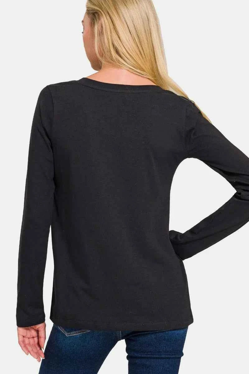 Zenana Full Size V-Neck Long Sleeve T-Shirt be59ebaa-0759-48cb-ab88-0cf3cef161f5-Max