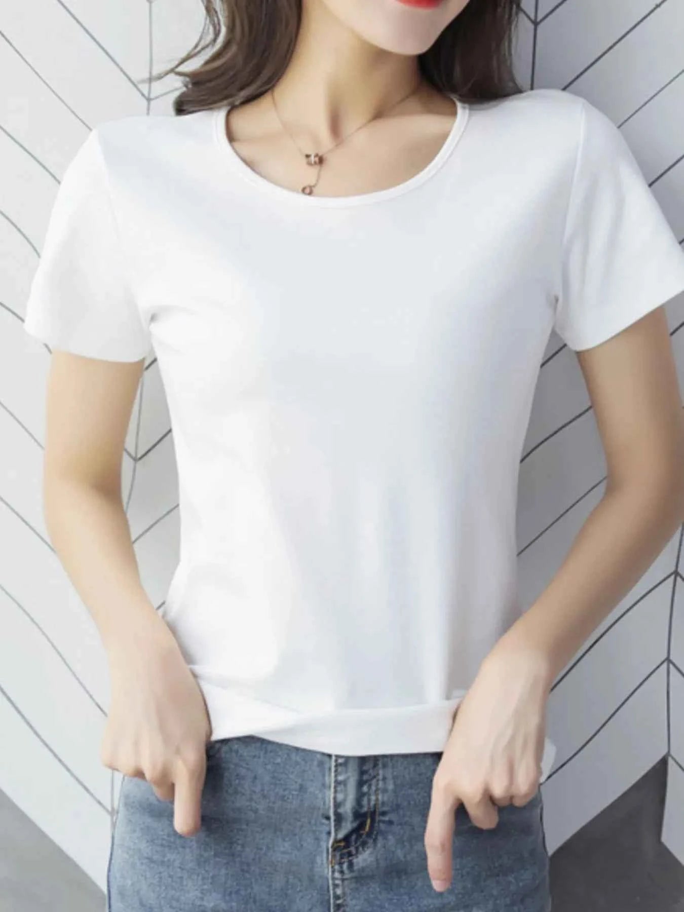 Round Neck Short Sleeve T-Shirt beaaf8da-7657-4719-b200-8cbd2f3bd67c-Max-Origin