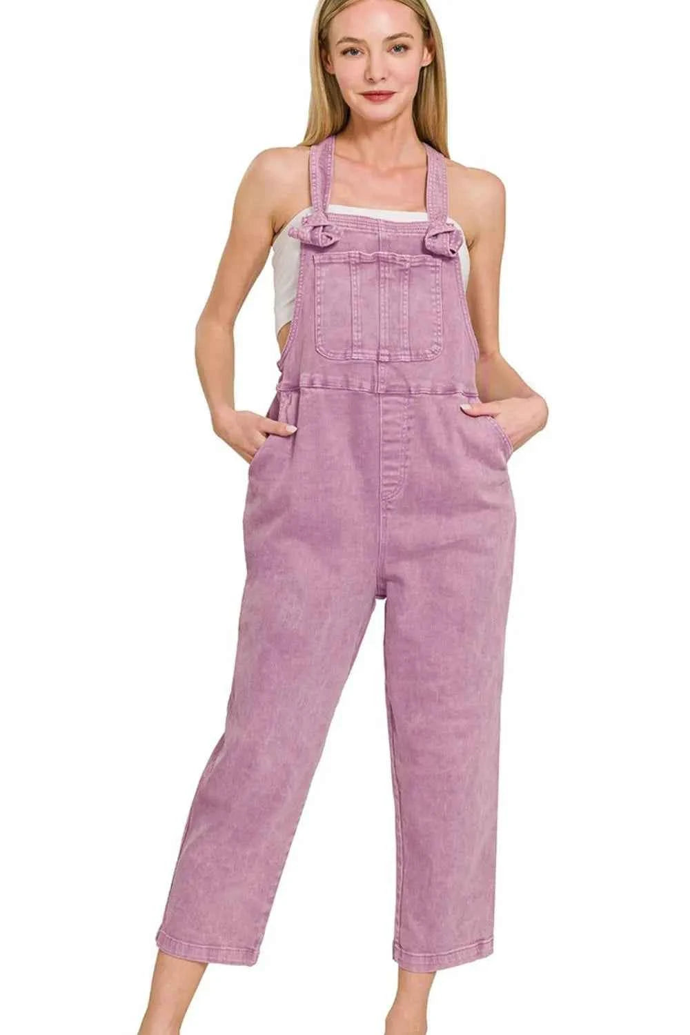 Zenana Washed Knot Strap Relaxed Fit Overalls beaed57f-0a4a-4a0f-a9d5-57de58dff8fa-Max-Origin