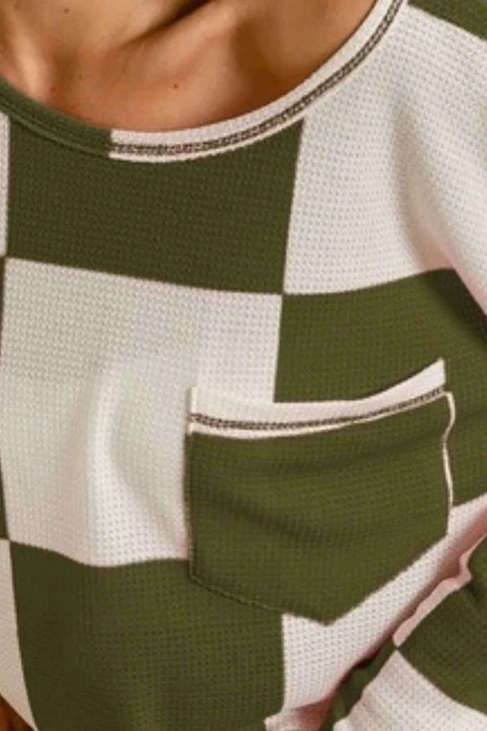 BiBi Checker Printed Hacci Top with Front Pocket bf08b62e-08f4-4762-866f-aa228a8832da-Max-Origin