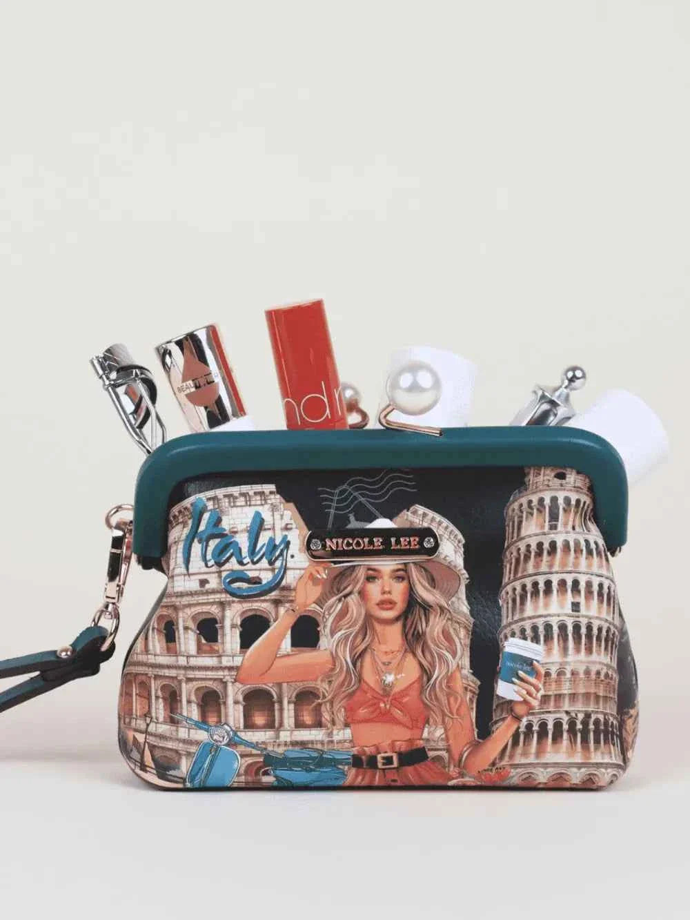 Nicole Lee USA Chelsea Pearl Kiss-Lock Coin Purse Black One Size bf5fdd4c-9408-4556-855c-78ade5e792a2-Max