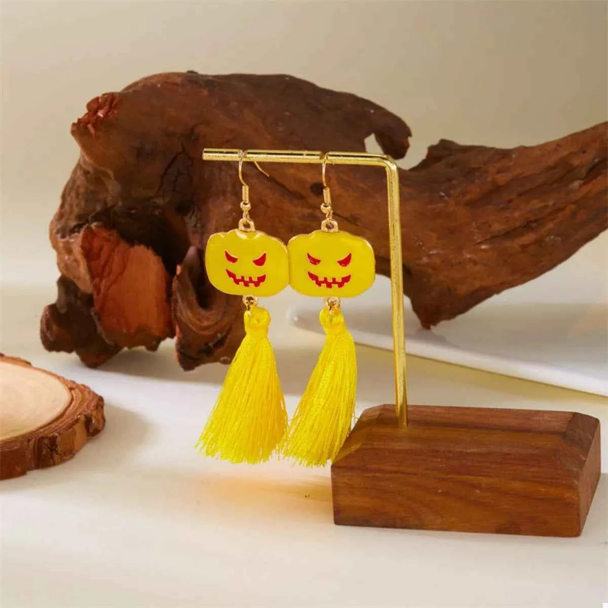 Halloween Ghost and Pumpkin Dangle Earrings Pumpkin Tassel One Size bf79af6d-52b6-4e7f-8ae3-052ad49cf24a-Max-Origin