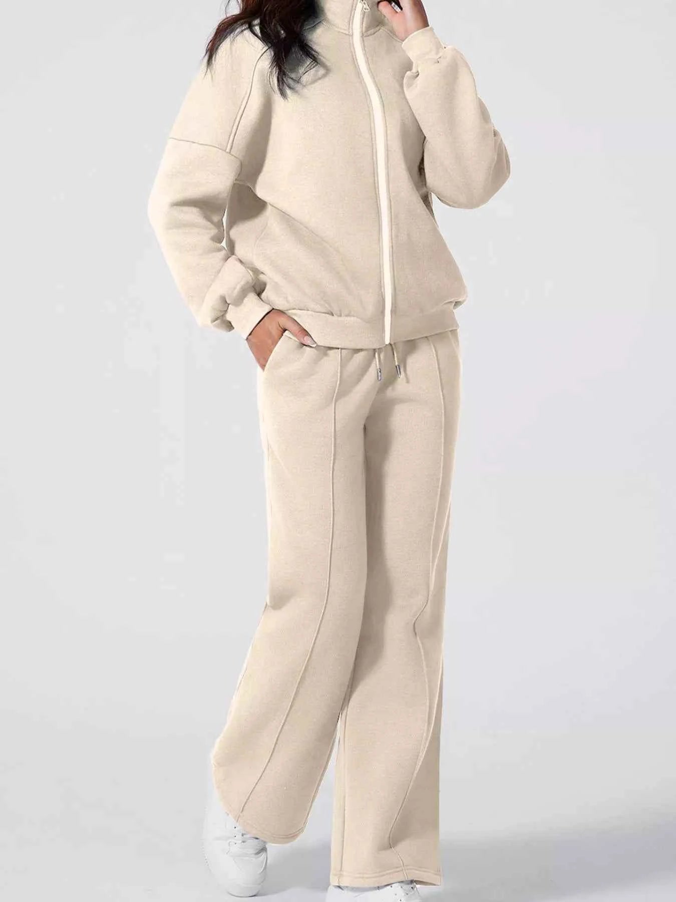 Drop Shoulder Zip Up Jacket and Drawstring Pants Active 2pcs Set bf9a46fc-ba7a-430f-9c2c-6ec9f4cb8bdd-Max-Origin