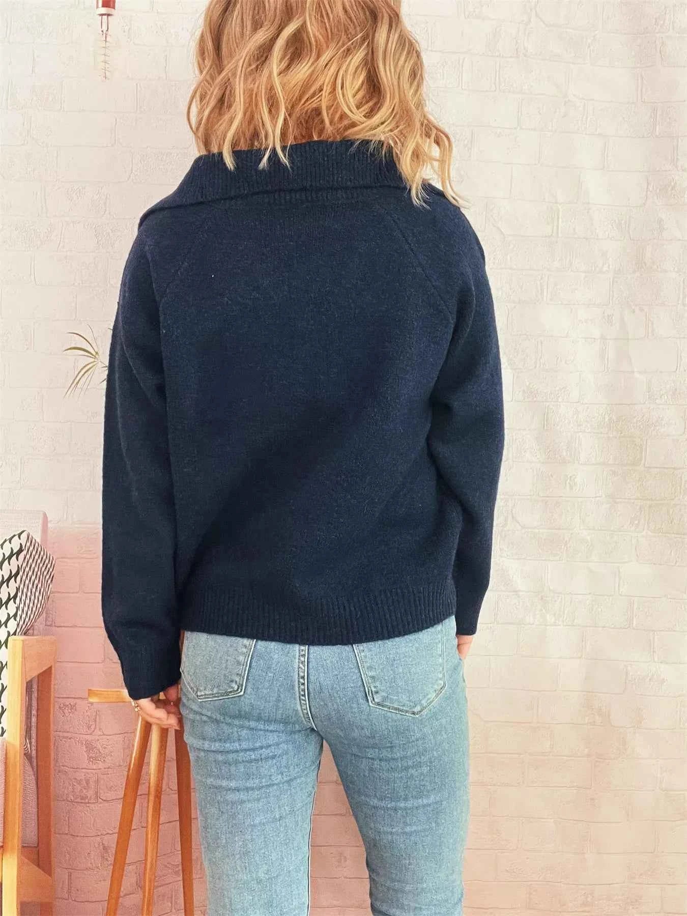 Ribbed Hem Raglan Sleeve Sweater bfd31b5dbfd34a0c84cd69c1571de31b-Max-Origin