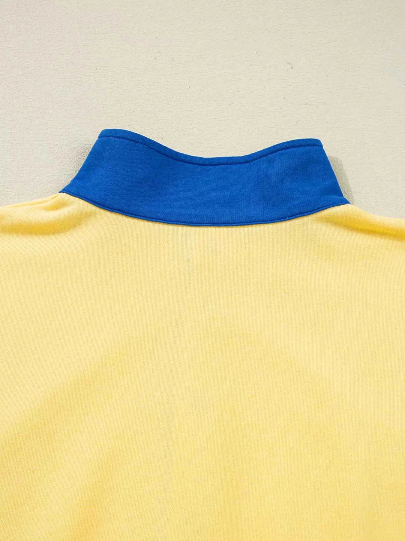 Color Block Patchwork Half Button Top and Shorts 2pcs Set c094a3a4667d44a78d92d1f06ecb8e83-Max-Origin