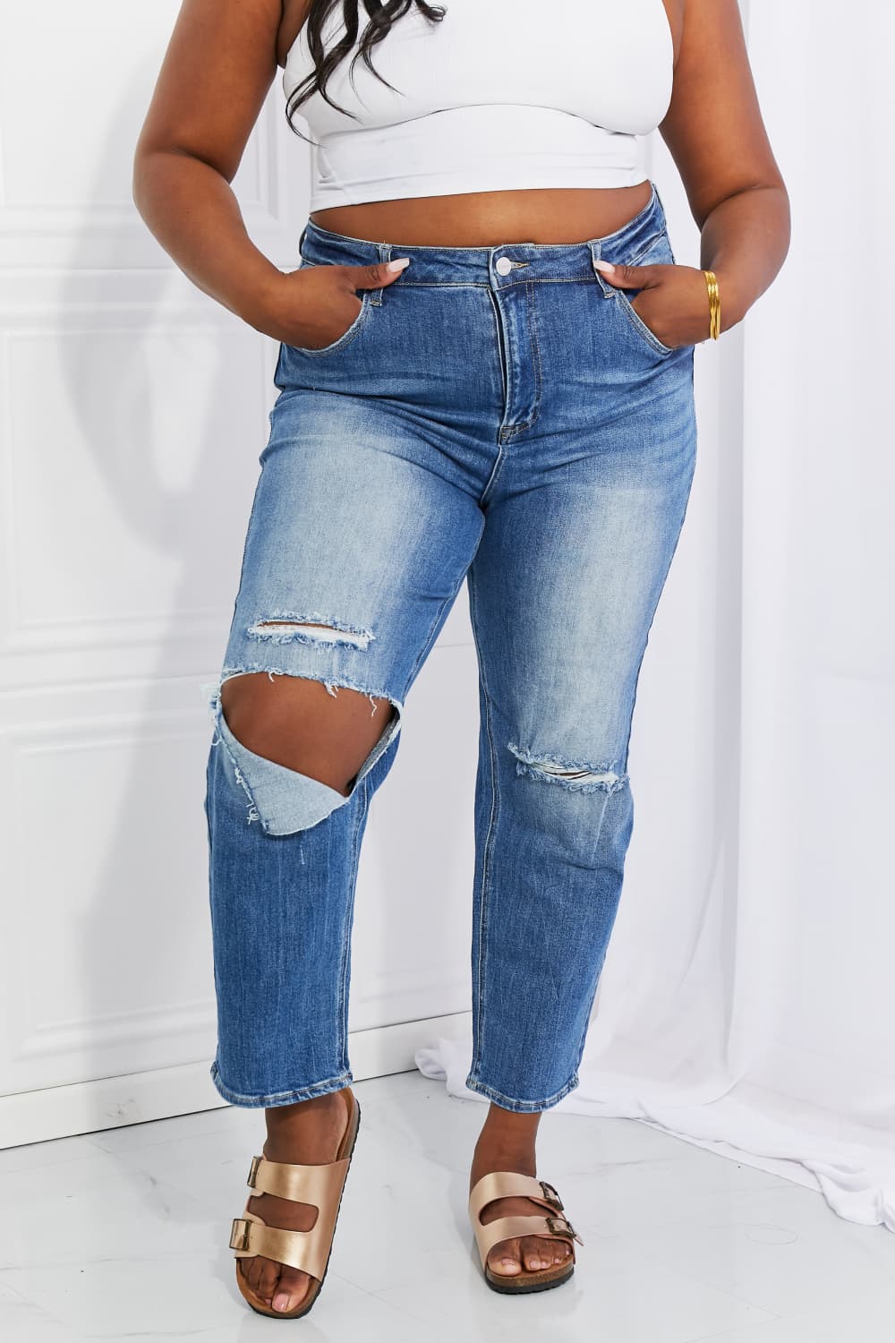 RISEN Full Size Emily High Rise Relaxed Jeans c09603a8e0314e4aa9739e812955e4ec-Max