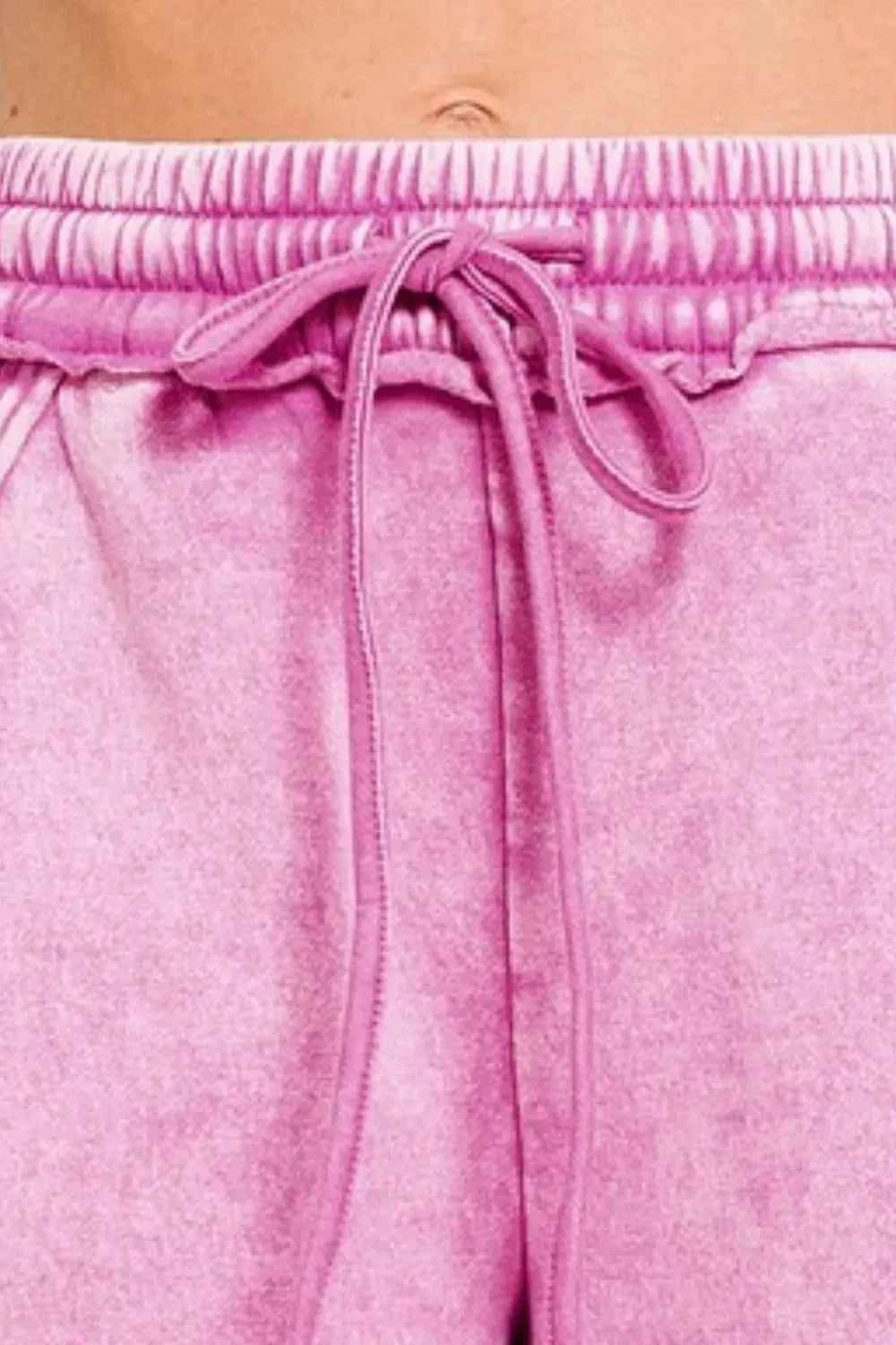 Zenana Acid Wash Fleece Drawstring Shorts With Pockets c09e2e84-4bb5-44f3-ad5d-a031c772bf42-Max-Origin