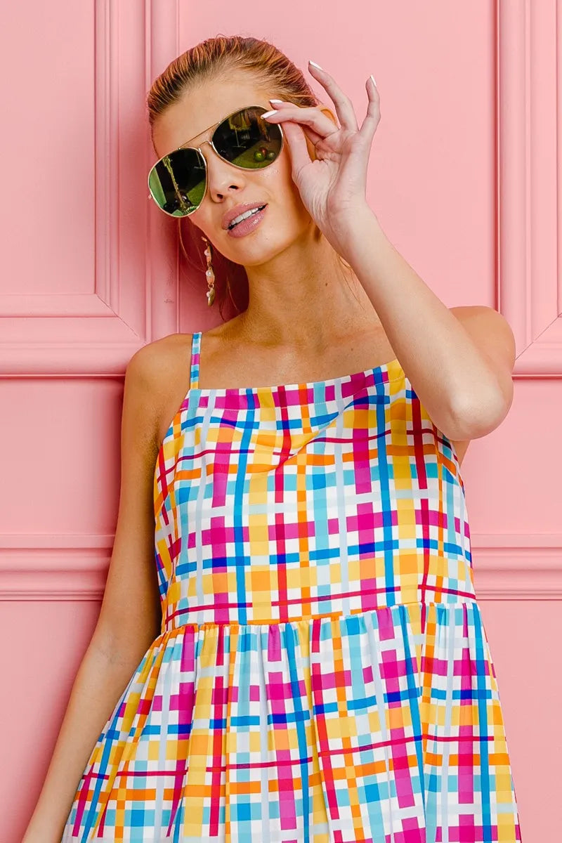 BiBi Multi Colors Plaid Sleeveless Sun Dress c0bee2323a9b45d79dc6847e21b52fe3-Max-Origin