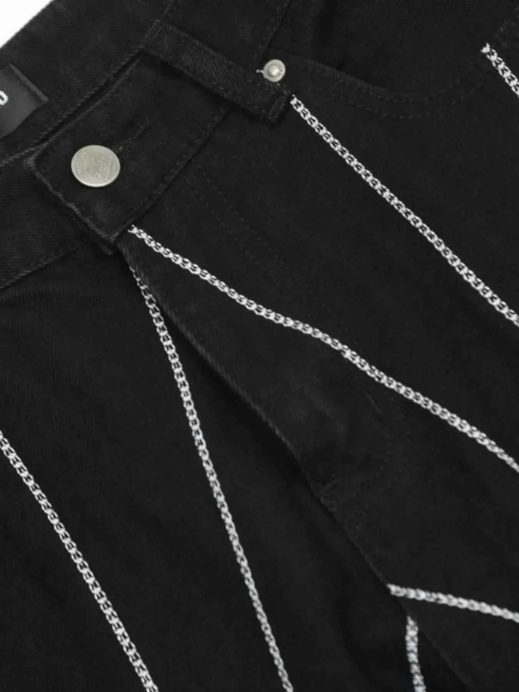 Men's Spider Web Embroidered Flared Jeans c185a315e89c41a0b12d5c3a84894603-Max-Origin