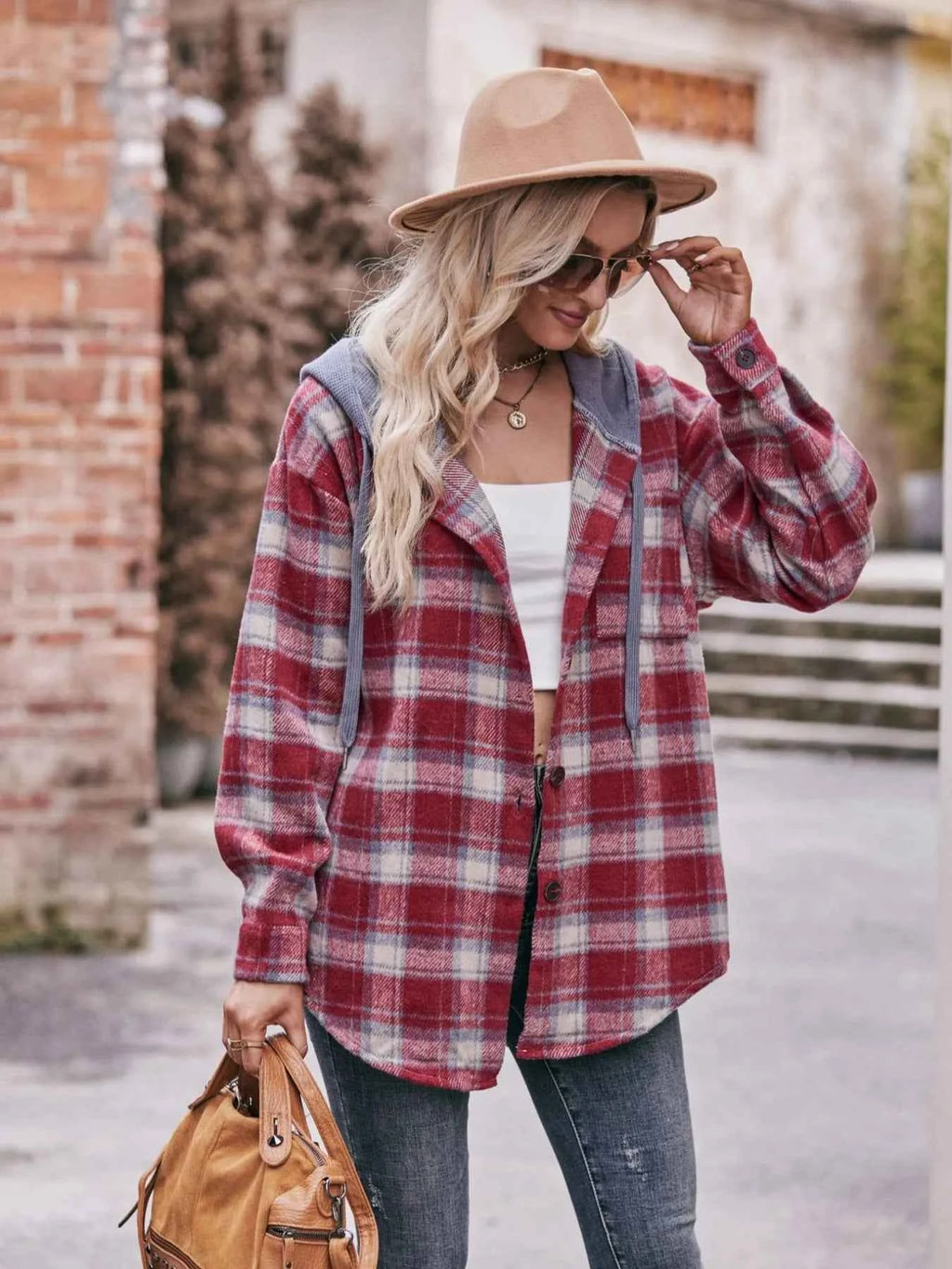 Oversized Plaid Button Up Shacket c1dbf207-e7fa-407b-80f9-00c0122ad357-Max-Origin