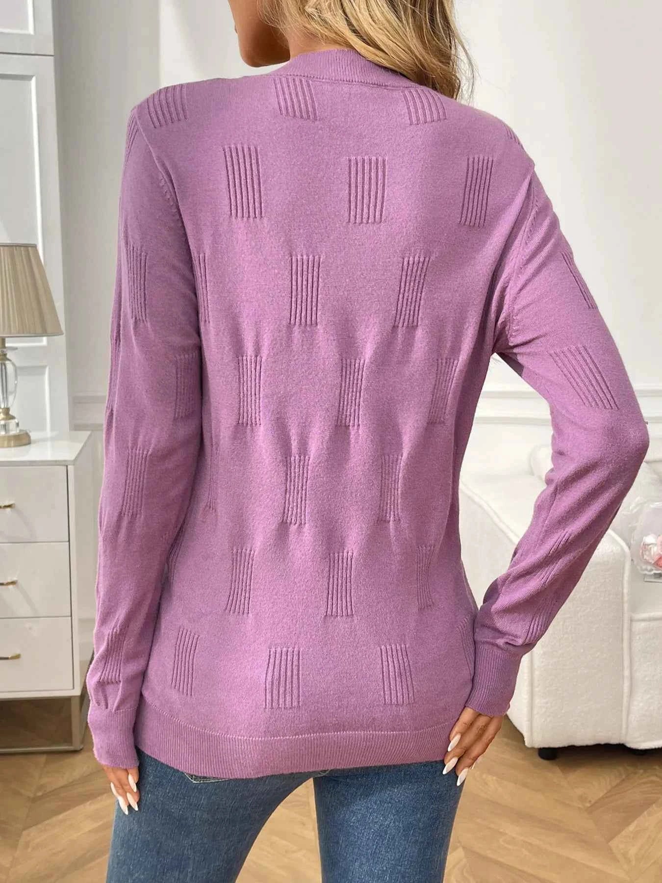 Round Neck Long Sleeve Knit Top c1fdb85fa488467e8d8e6d5517c0ea84-Max-Origin