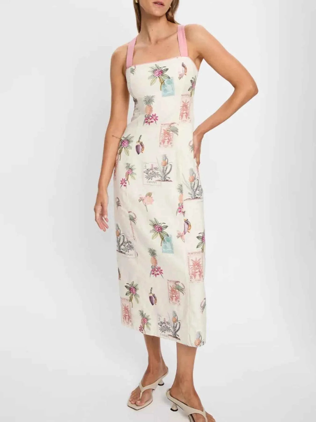 Printed Square Neck Midi Cami Dress c29070af-369b-4bd8-8a87-45c5d576f9aa-Max-Origin