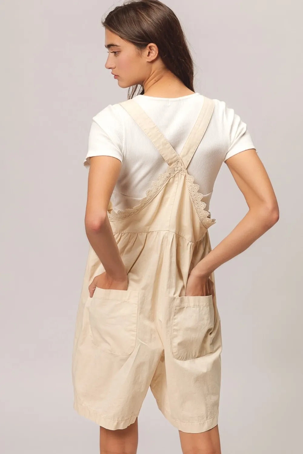 BiBi Back Patch Pocket Lace Trim Rompers c2bcc473-6f7d-421f-9cdb-ee49fbe57952-Max