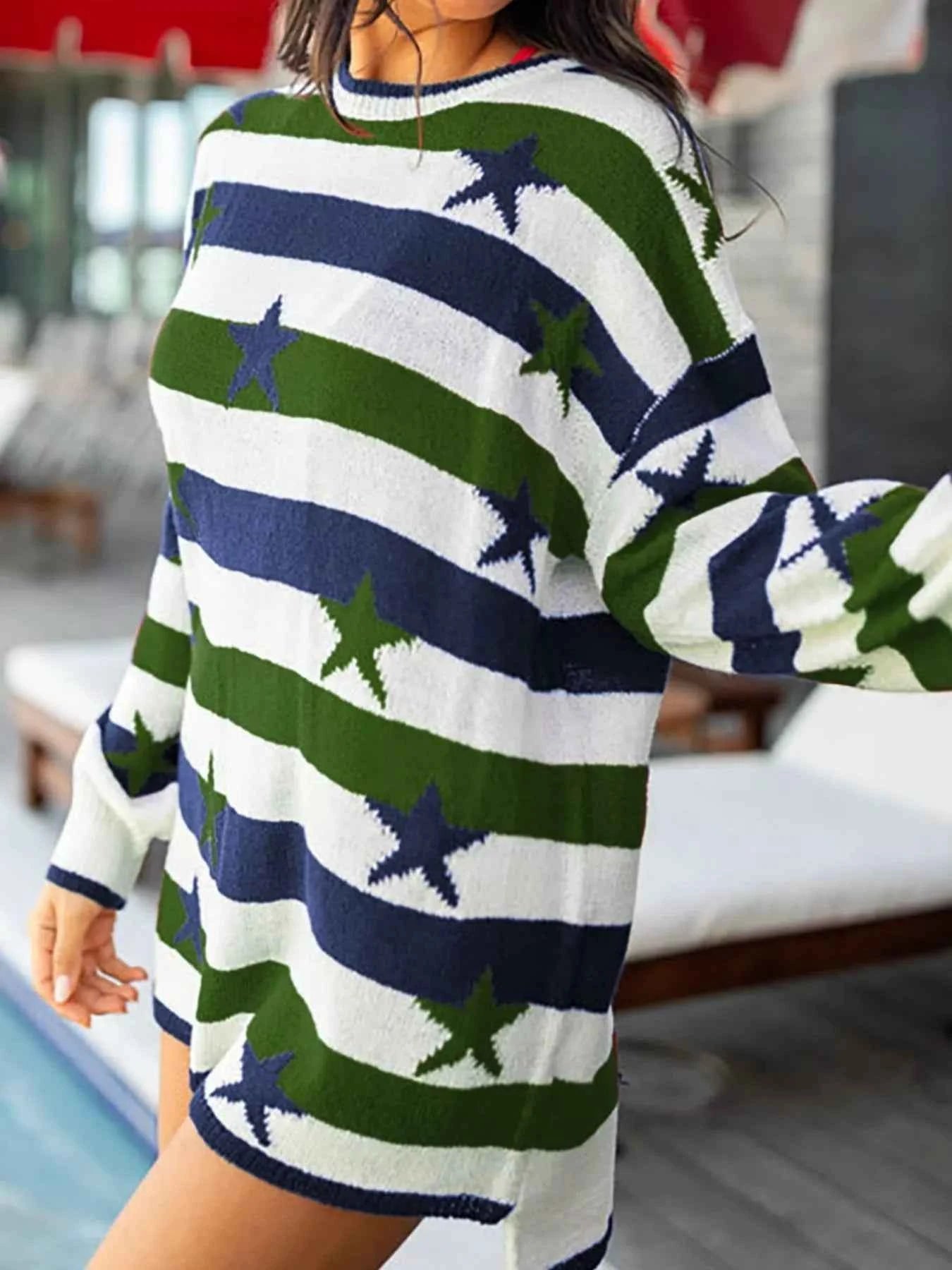 Stars and Stripes Long Sleeve Sweater c2c7c87f-724b-435a-be58-cad05c29972b-Max-Origin