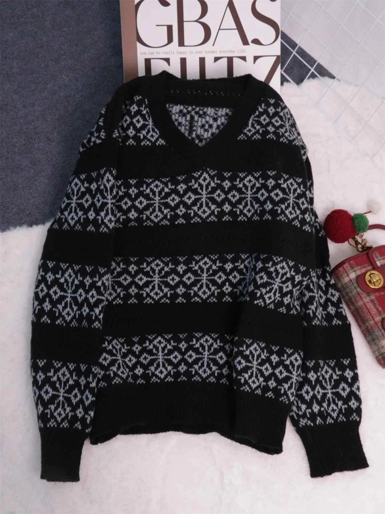 Contrast Ribbed hem Long Sleeve Sweater c2eb1b98ccd44487a6f50ff028b0df5e-Max-Origin