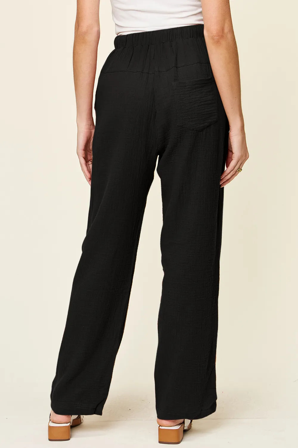 Double Take Full Size Texture Drawstring Straight Pants c332775a-9d18-444f-987d-9253bb194f00-Max