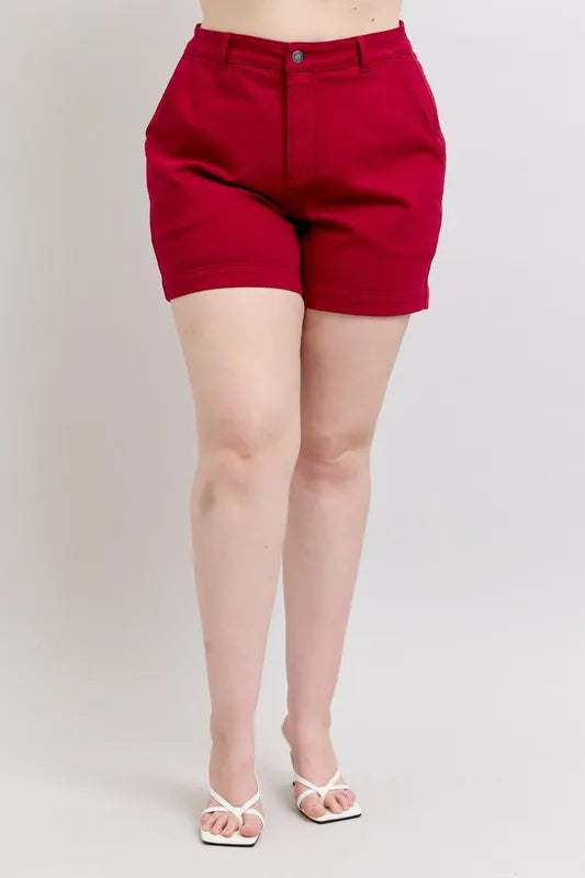 Judy Blue Full Size High Waist Tummy Control Garment Dyed Heart Shaped Denim Shorts Plus Size c333b456-a1eb-4eb5-a3c6-6831f9438393-Max-Origin